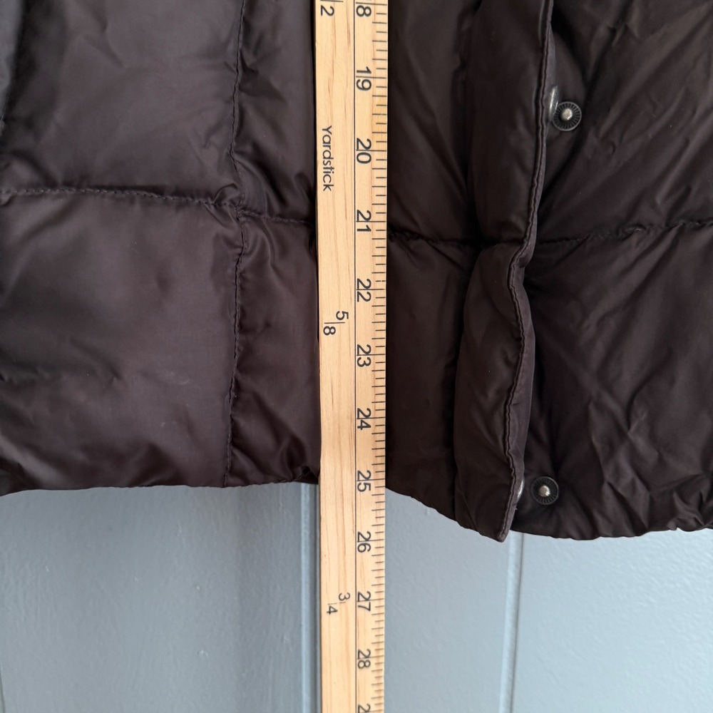 Eddie Bauer Womens Brown Goose Down Quilted Puffer Jacket Belted Sz XL Gorpcore - Picture 7 of 12